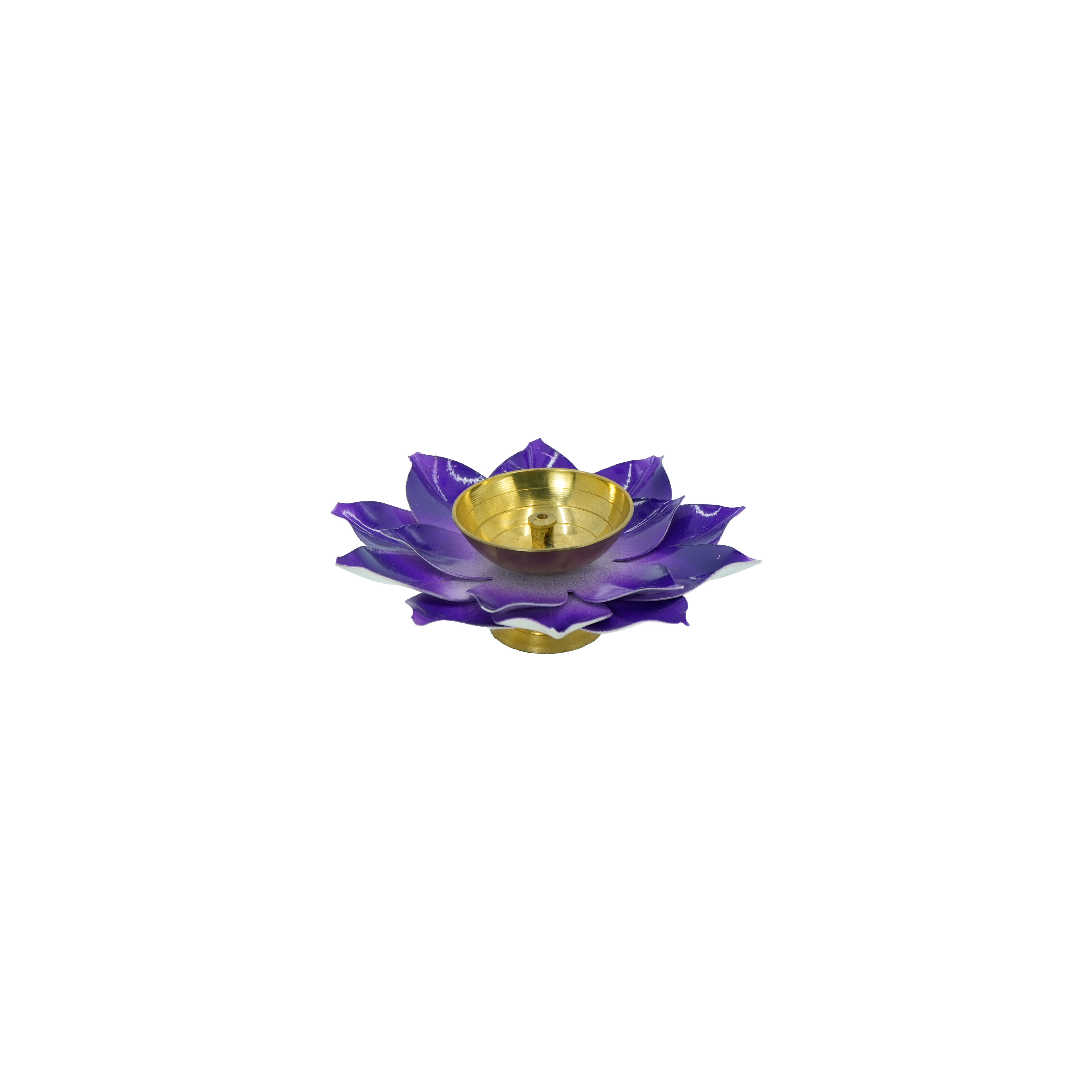 Handcrafted Lotus Diya Holder for Home Temple, Pooja Room