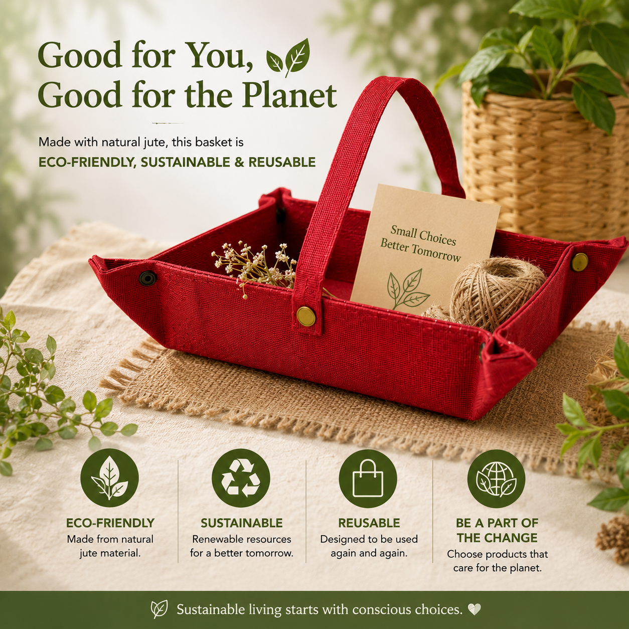 Collapsible Red Gift Basket | Hampers Storage & Gifting