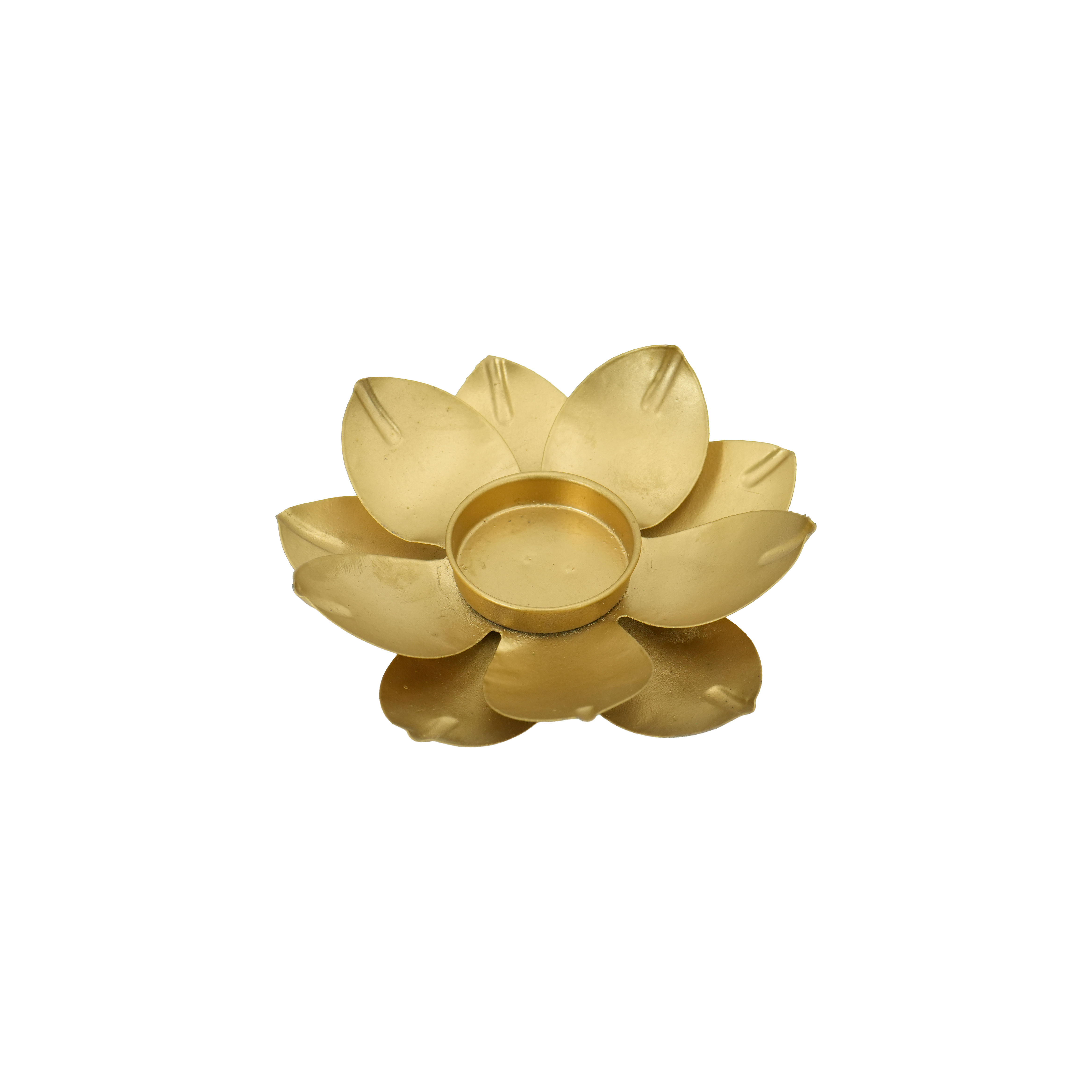 Lotus Tea Light Holder 22k Gold Plated