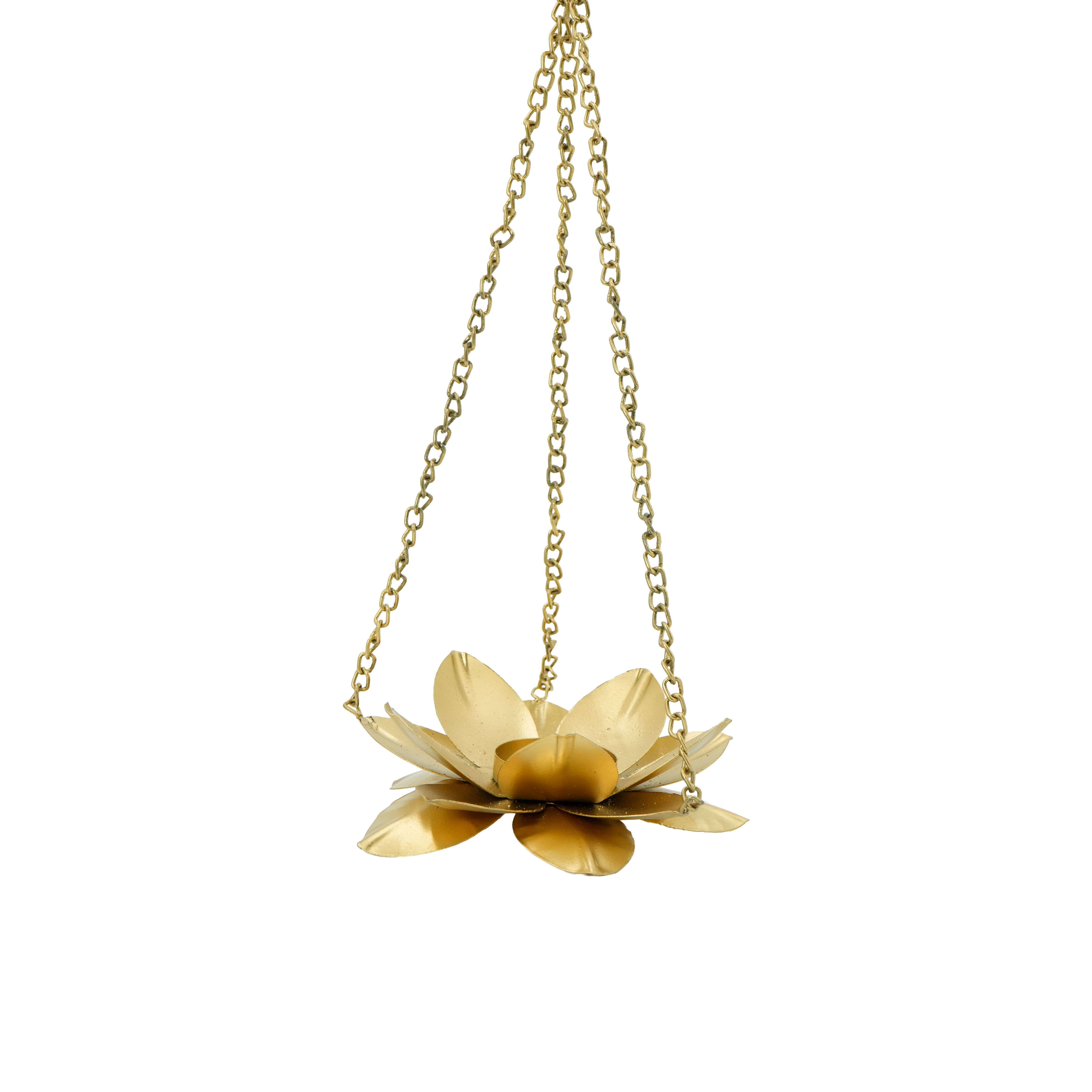 Hanging Lotus Tea Light Candle Holder for Home Decor, Pooja & Festivals