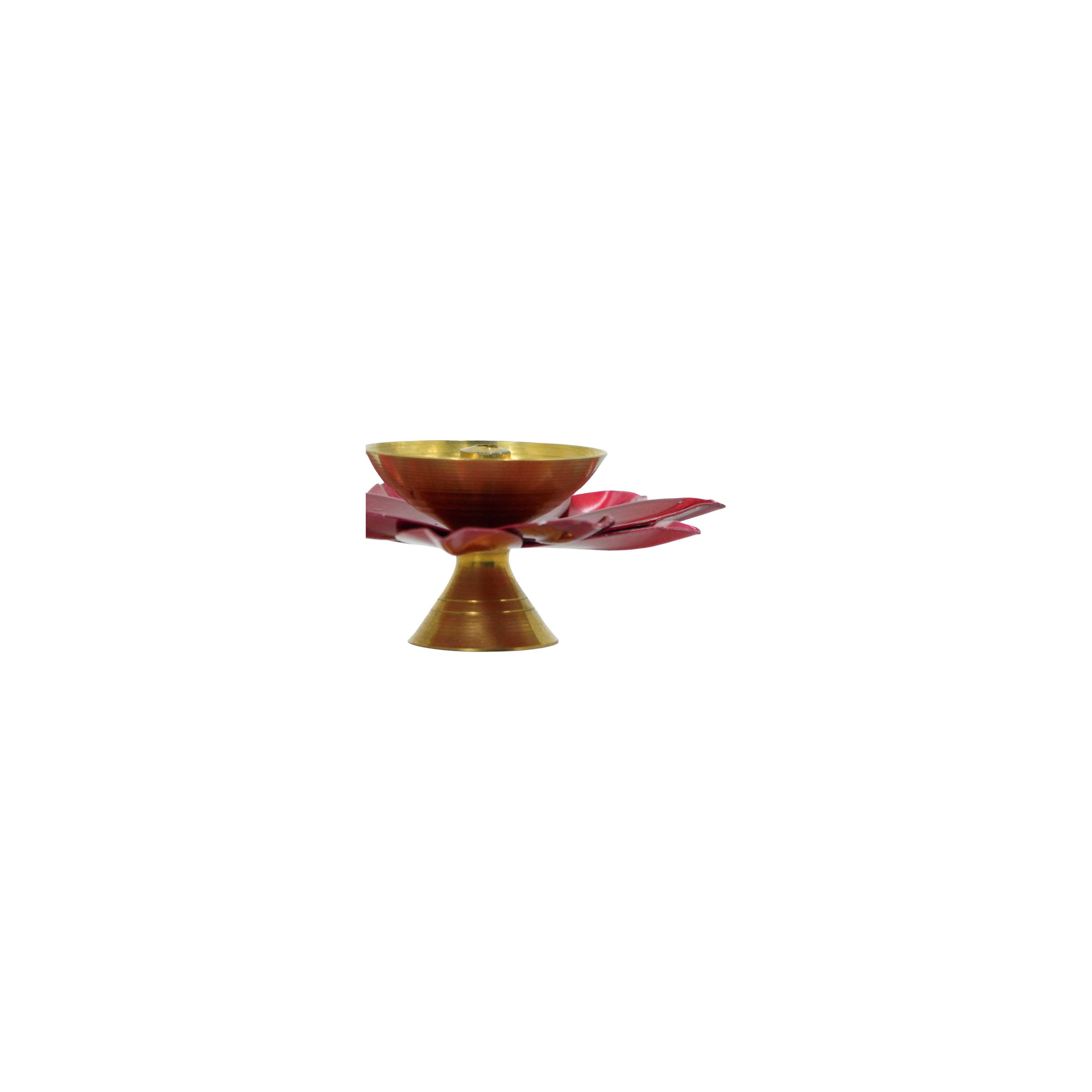 Handcrafted Lotus Diya Holder for Home Temple, Pooja Room & Festive Decor