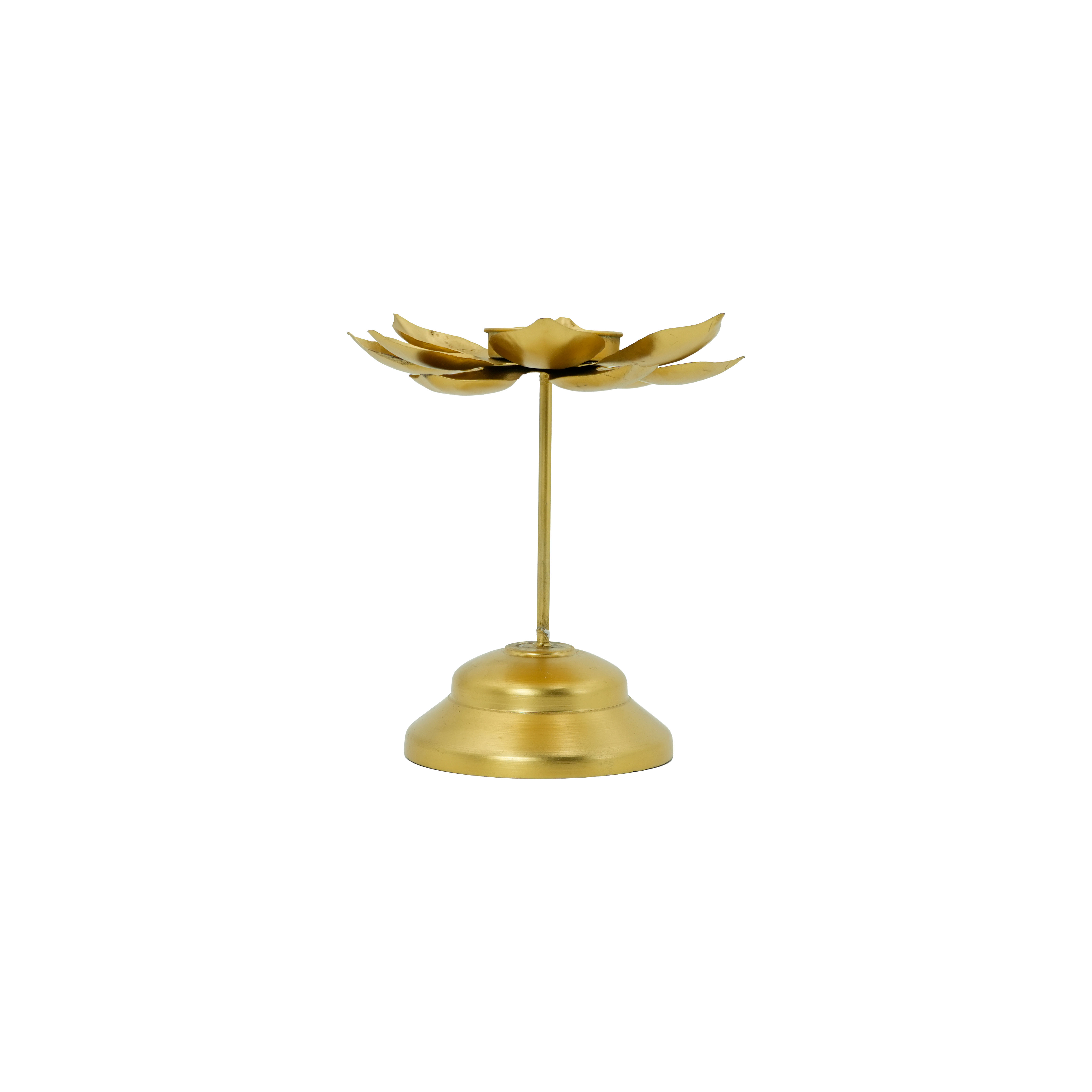 Lotus Tea Light Holder 22k Gold Plated