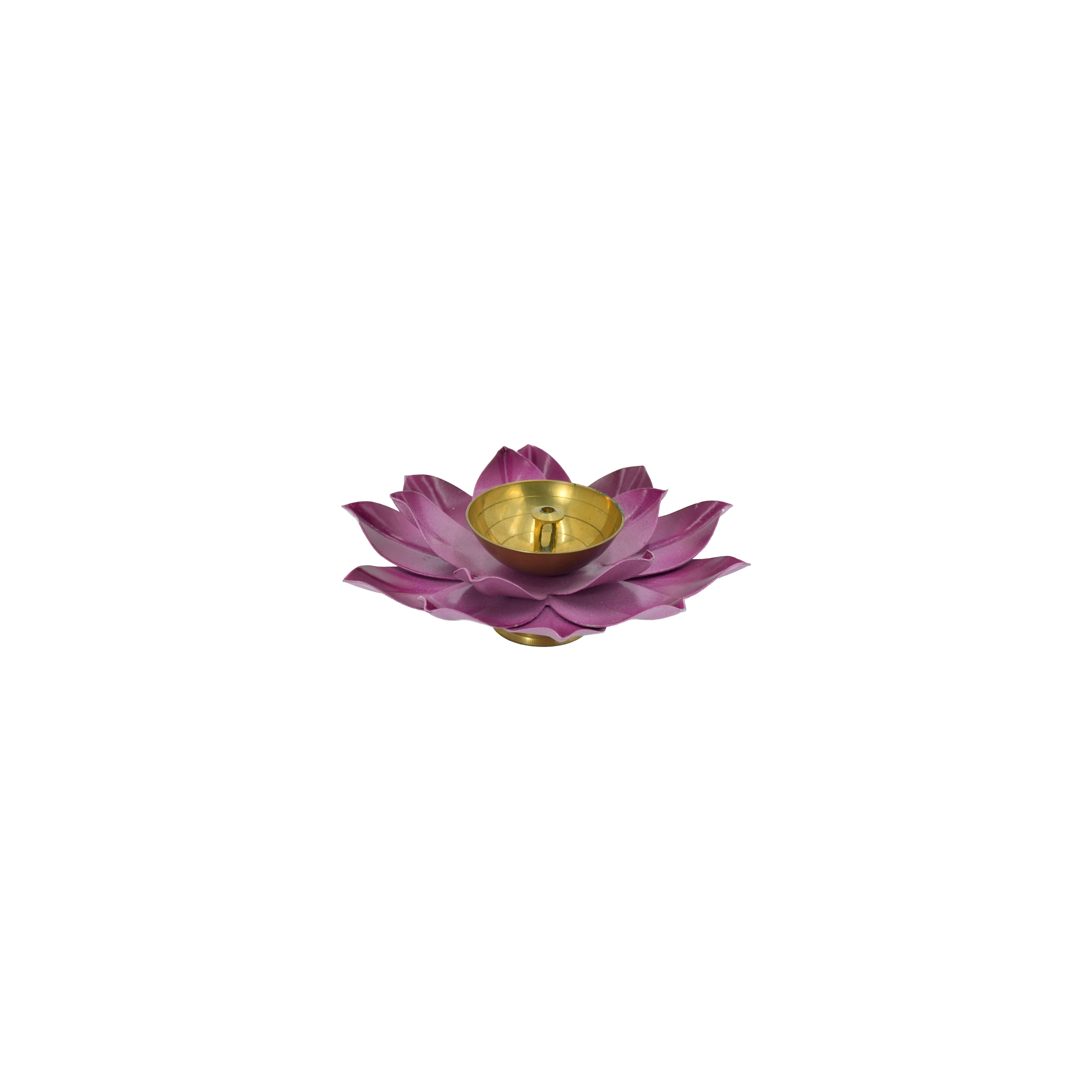 Handcrafted Lotus Diya Holder for Home Temple, Pooja Room