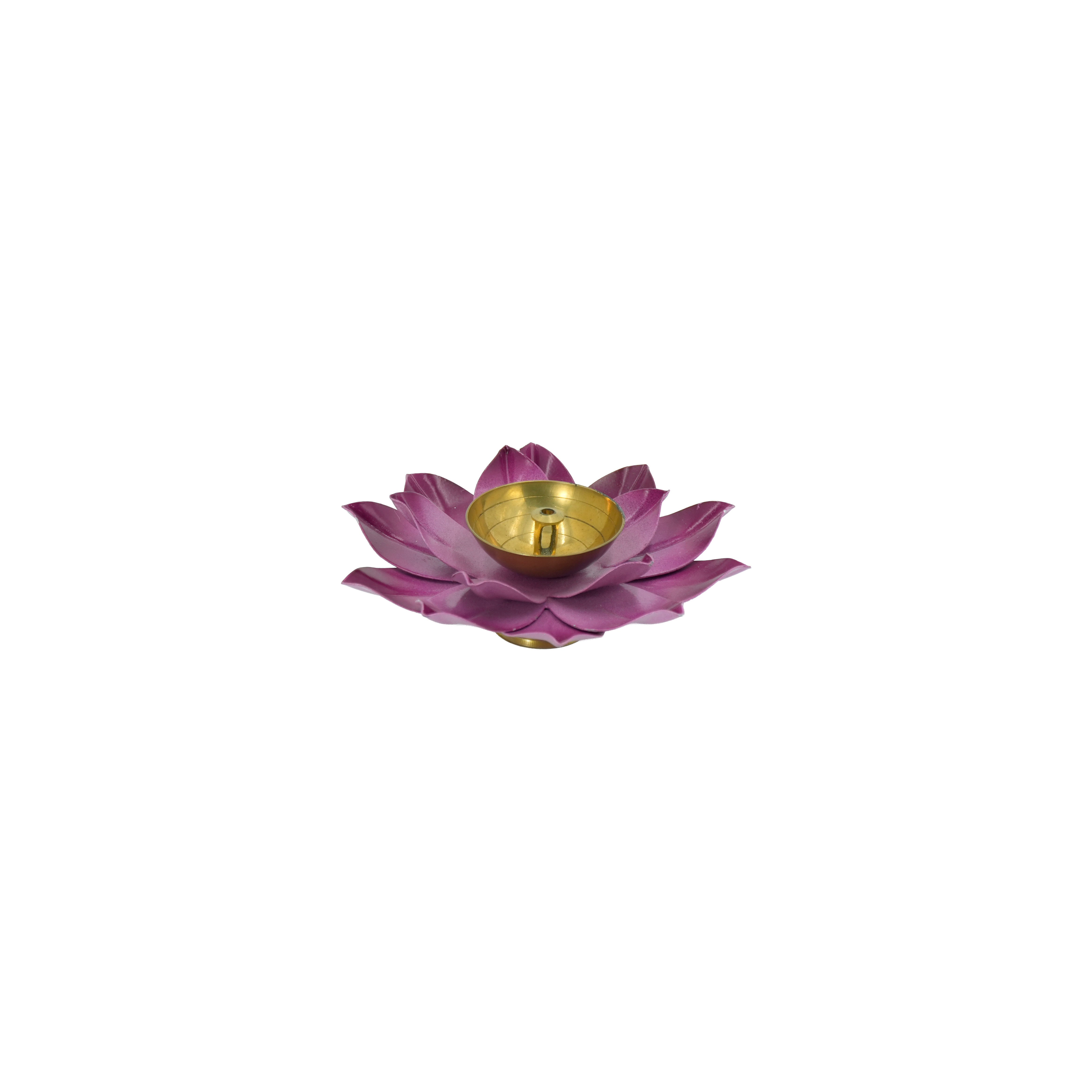 Handcrafted Lotus Diya Holder for Home Temple, Pooja Room