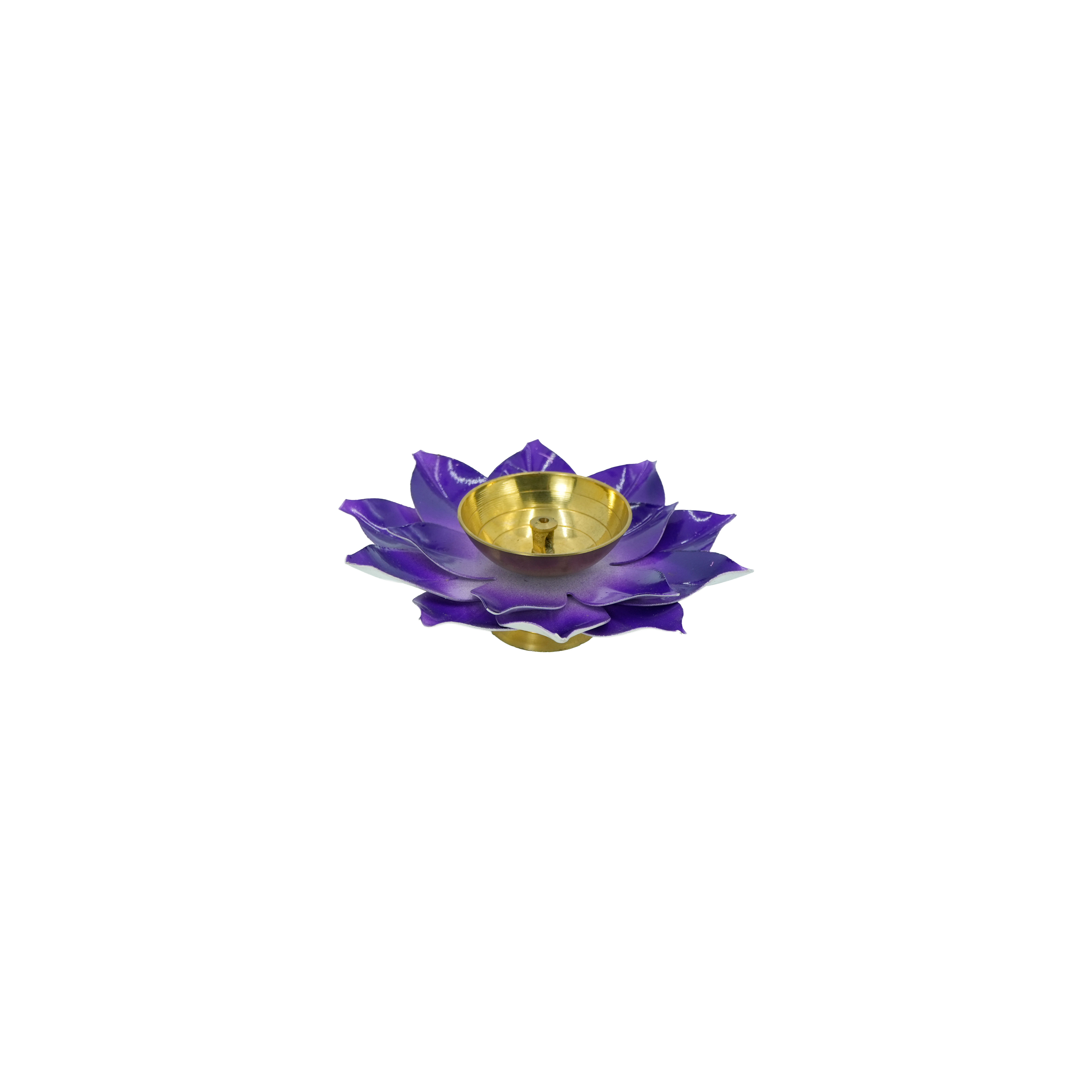 Handcrafted Lotus Diya Holder for Home Temple, Pooja Room
