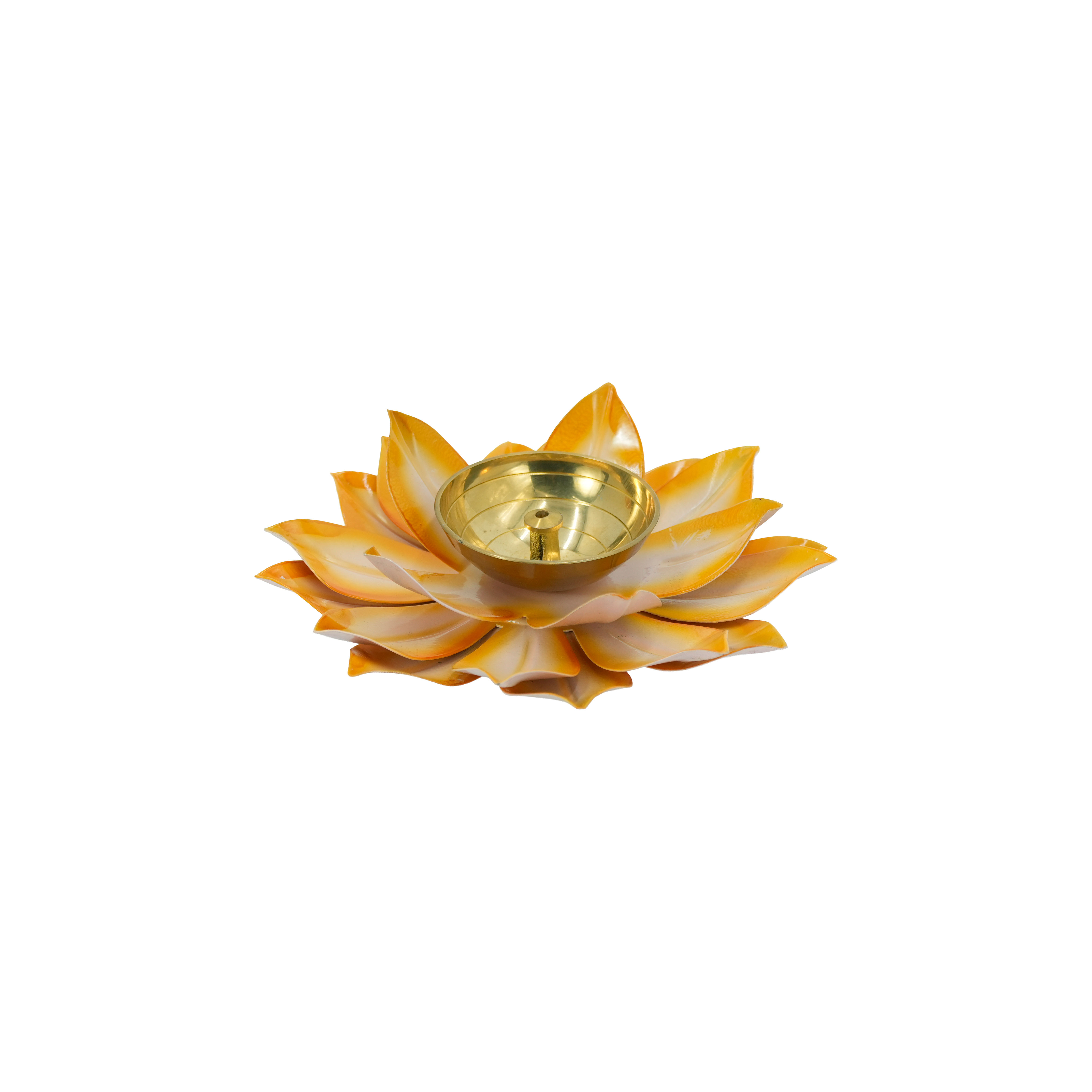 Handcrafted Lotus Diya Holder for Home Temple, Pooja Room