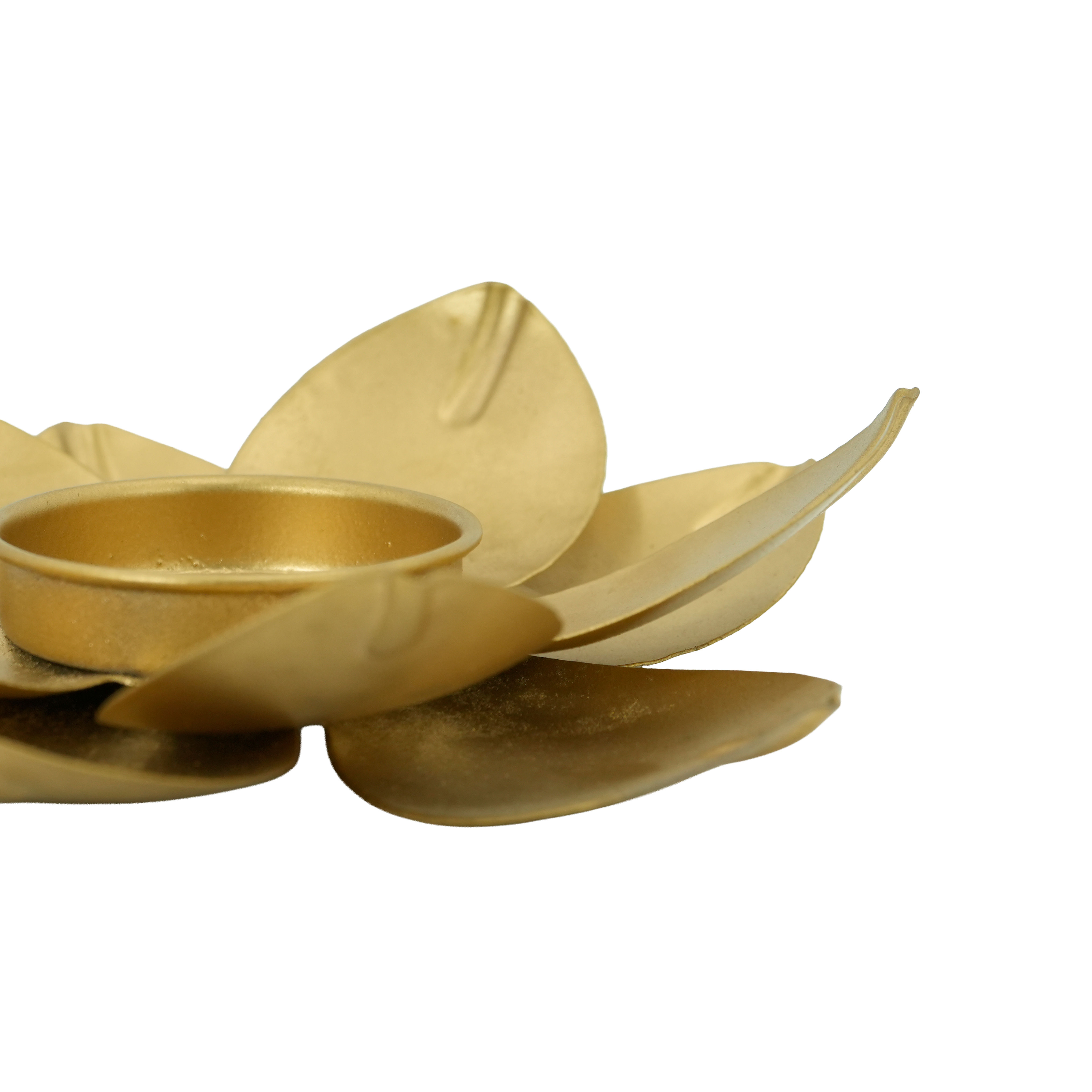 Lotus Tea Light Holder 22k Gold Plated
