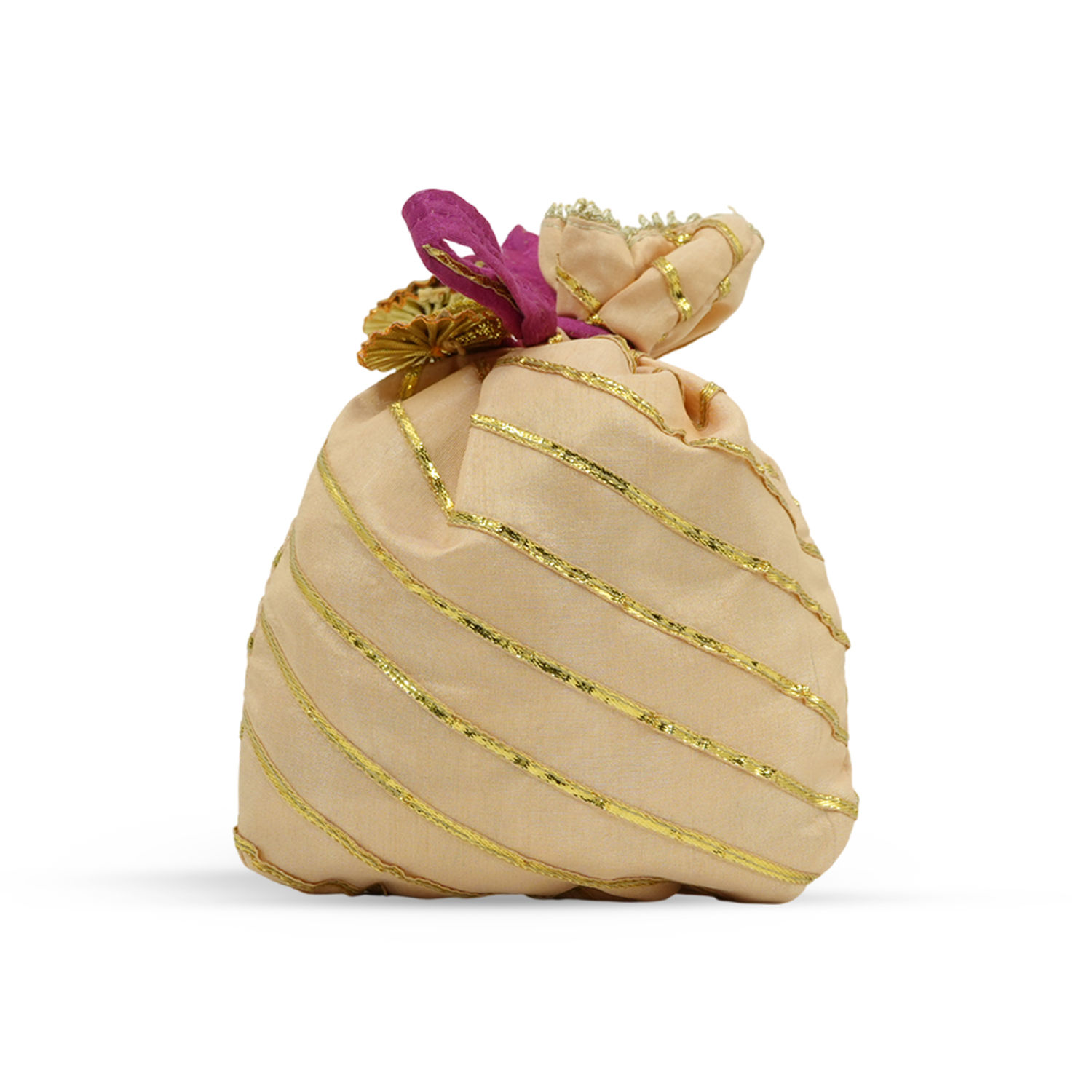 Potli Gift Bag Decorative Golden Accents
