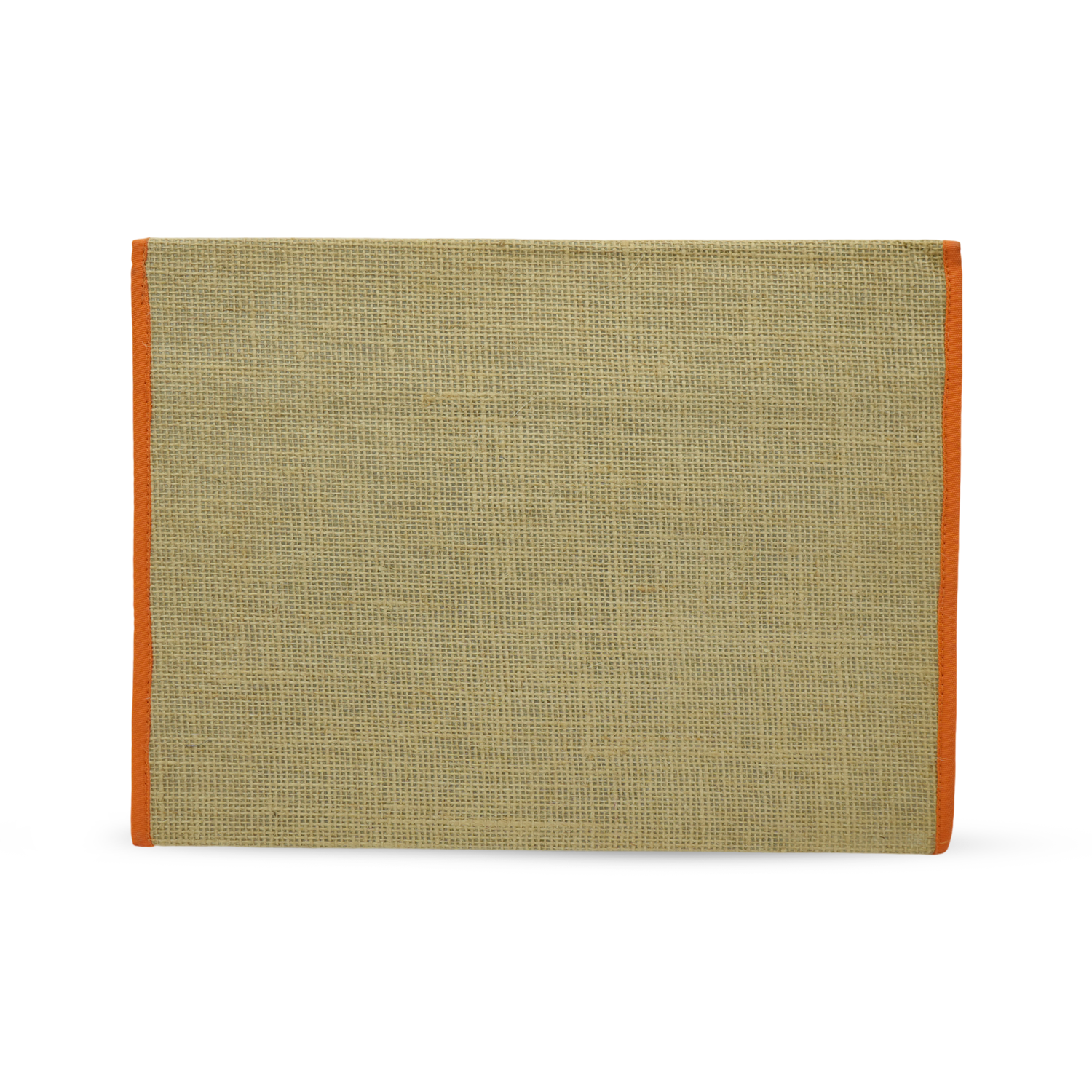 Floral Jute Document Folder with Flap Closure
