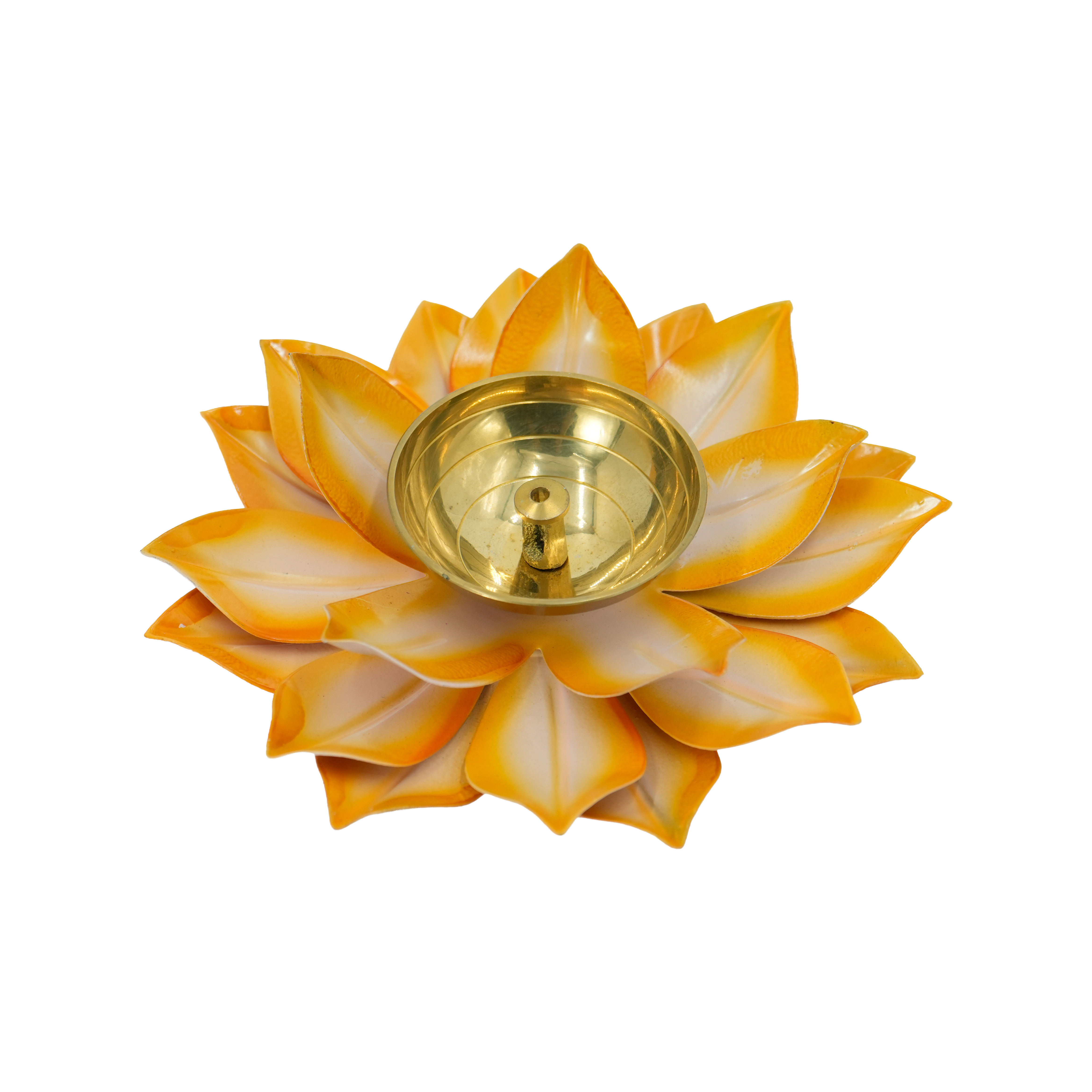 Handcrafted Lotus Diya Holder for Home Temple, Pooja Room