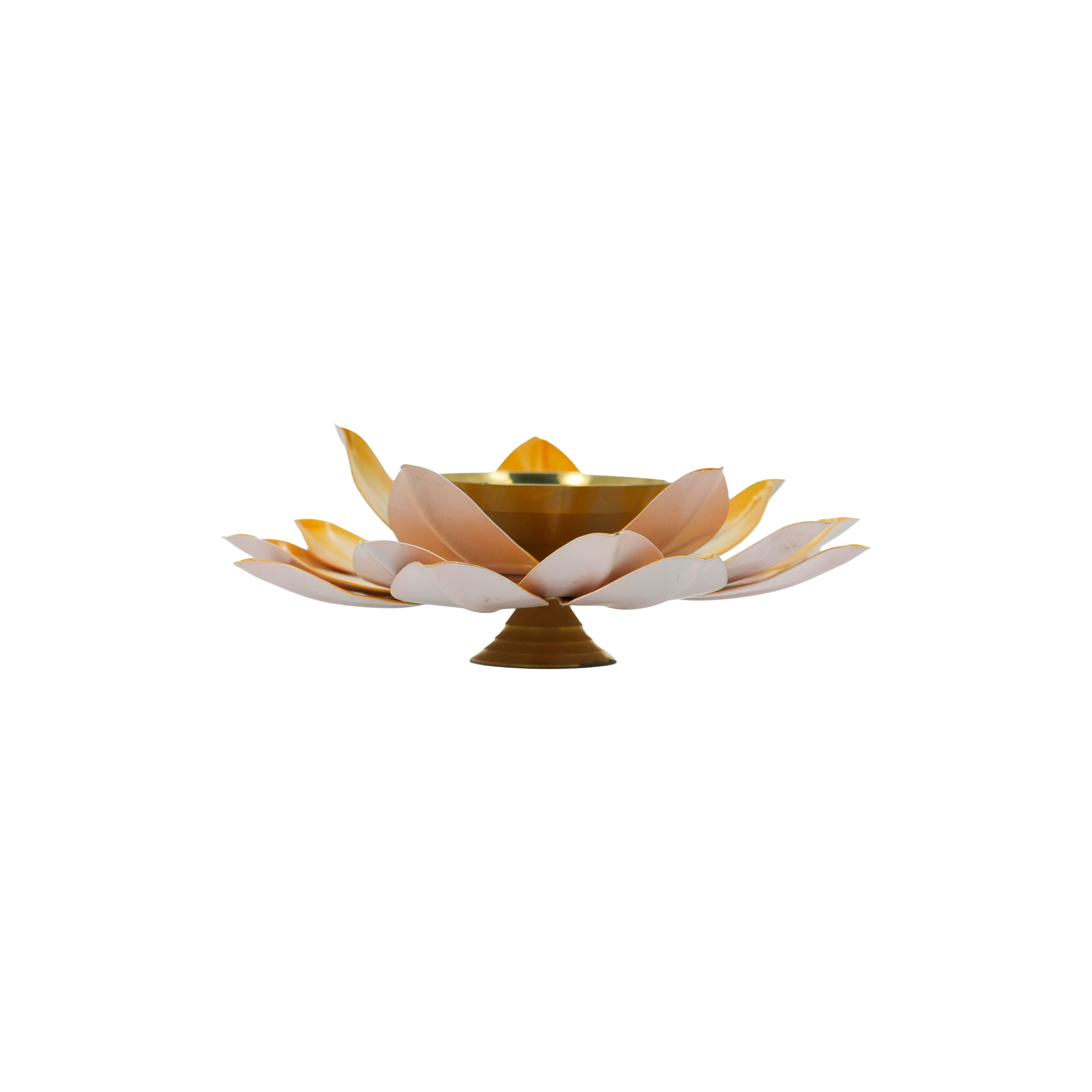 Handcrafted Lotus Diya Holder for Home Temple, Pooja Room
