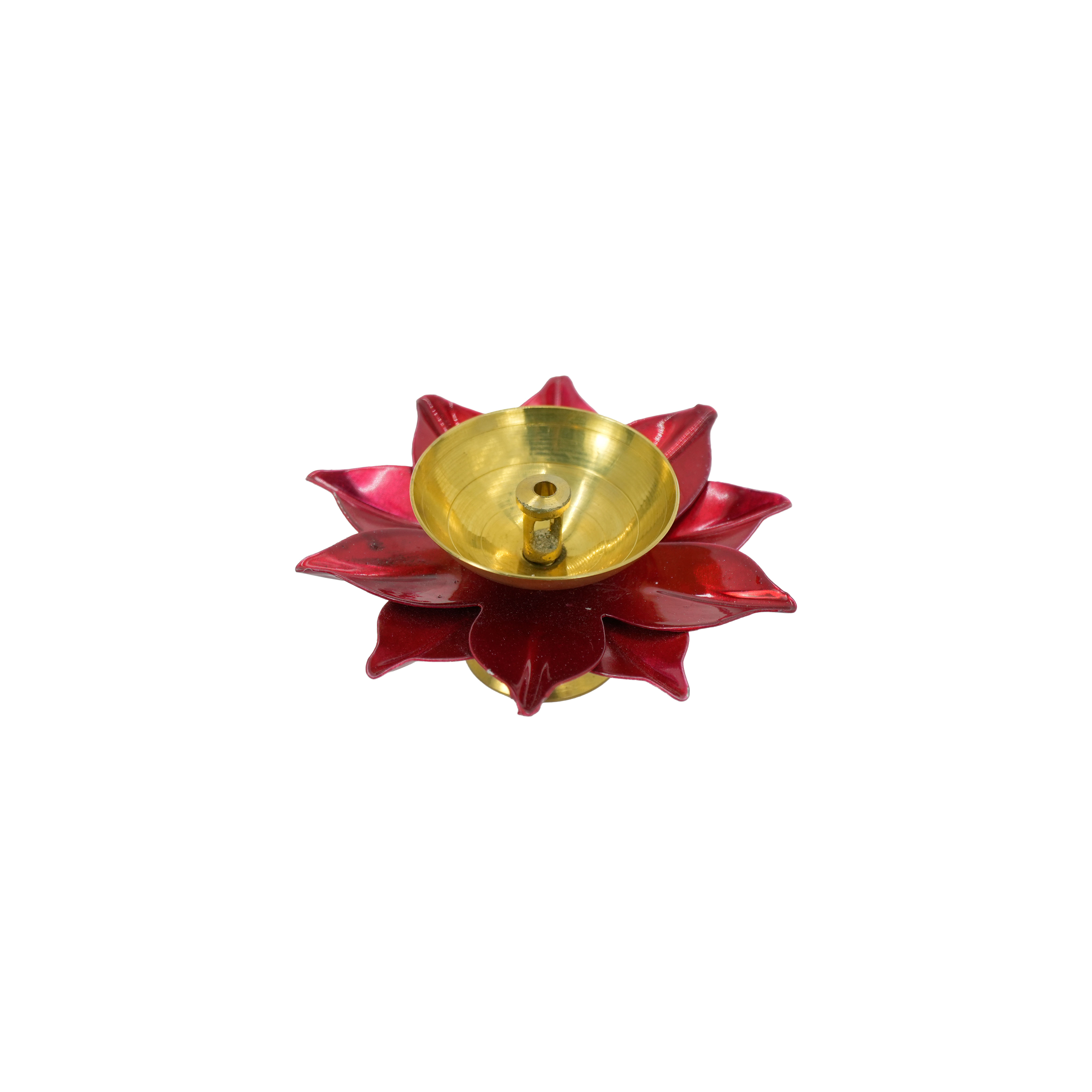Handcrafted Lotus Diya Holder for Home Temple, Pooja Room & Festive Decor