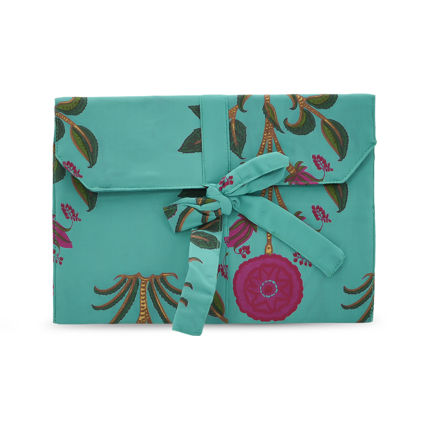Floral Print Fabric Document Holder Folder 