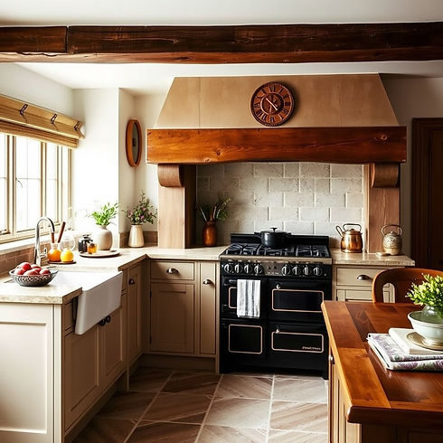 Expensive English country kitchen with Aga.jpg