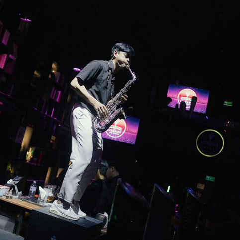 Live band performance in a Chiang Mai music venue