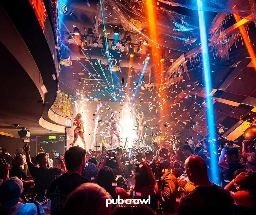 Bangkok nightlife street party on Sukhimvit Road