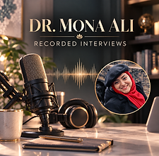 Dr. Mona Ali recorded interviews podcast cover
