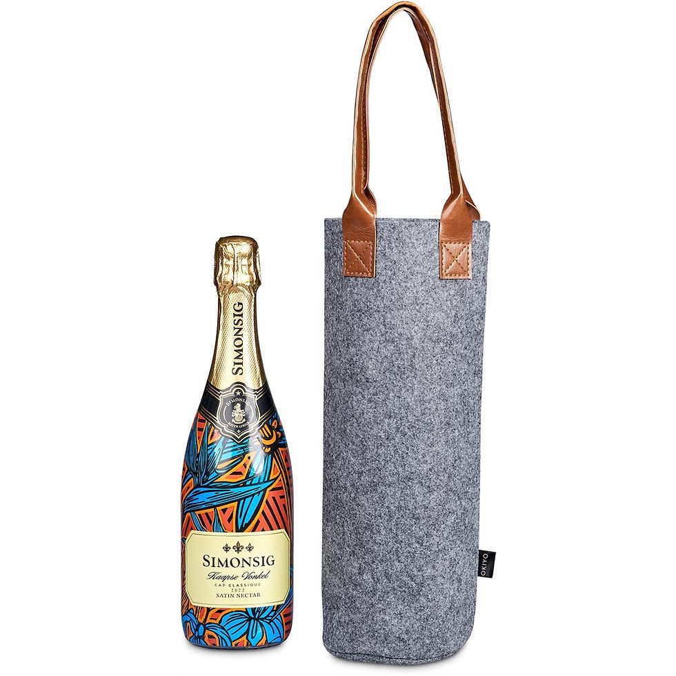 Thumbnail: Okiyo Tahada RPET Felt Wine Tote