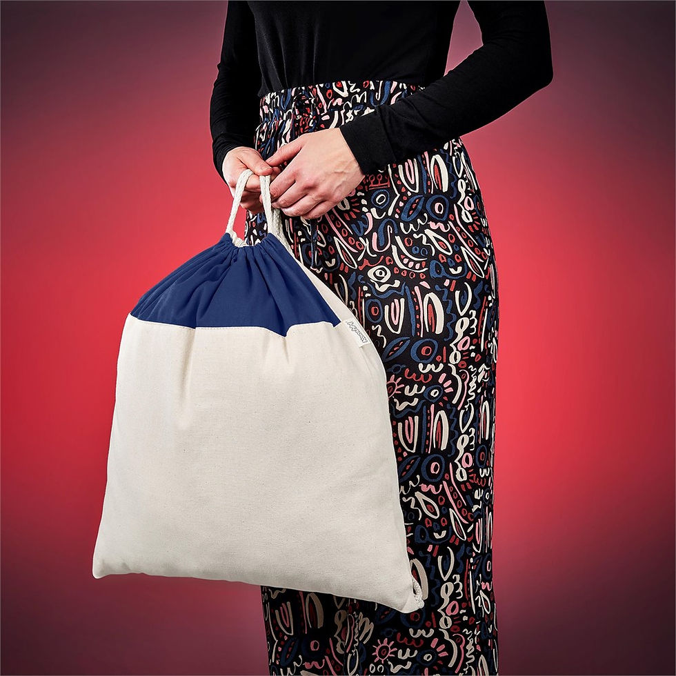Thumbnail: Kooshty Dominica Jumbo Cotton Drawstring Bag