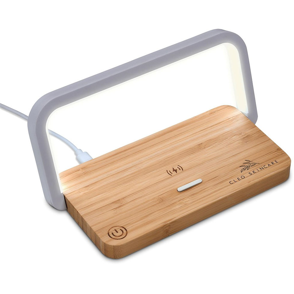 Thumbnail: Okiyo Yoru Bamboo Wireless Charger & Night Light