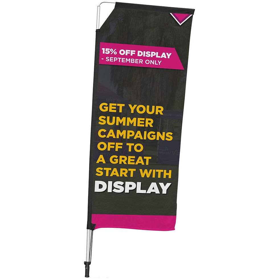 Thumbnail: Legend 2M Sublimated Telescopic Double-Sided Flying Banner - 1 complete unit