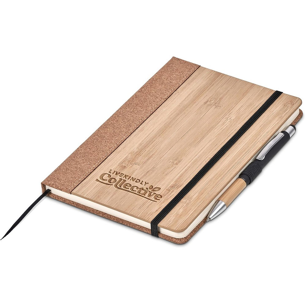 Thumbnail: Okiyo Eri Bamboo & Cork Notebook & Pen Set