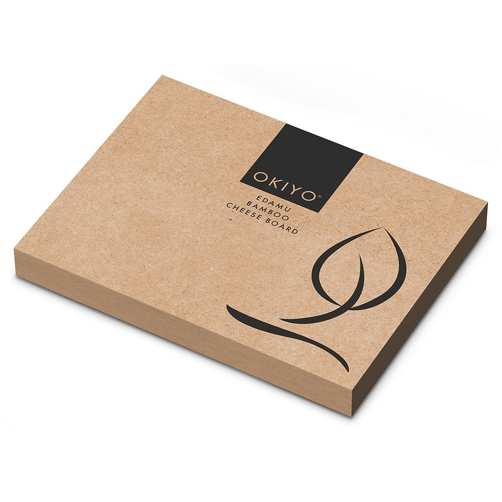 Thumbnail: Okiyo Edamu Bamboo Cheese Board Set