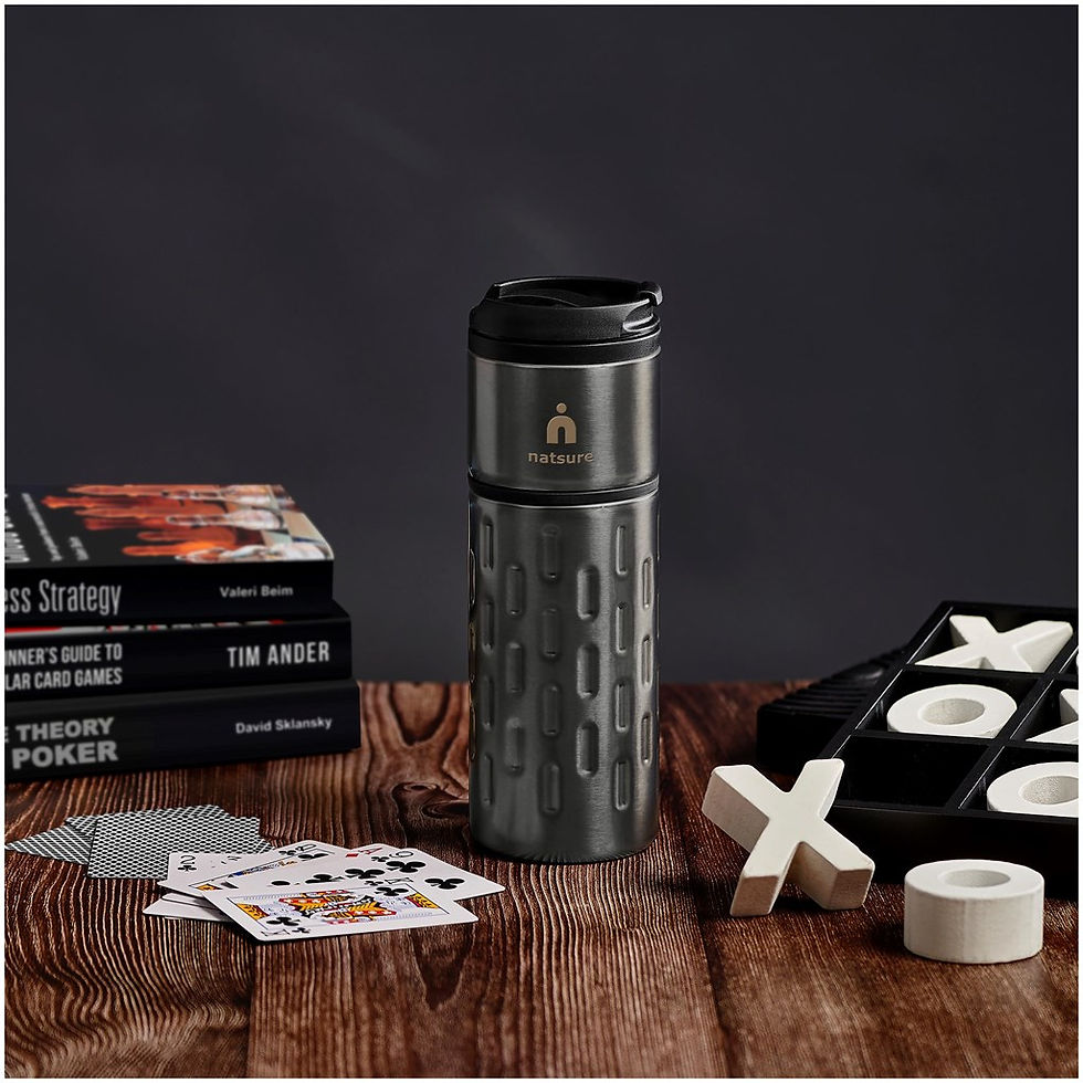 Thumbnail: Serendipio Binary Stainless Steel & Plastic Double-Wall Tumbler - 450ml