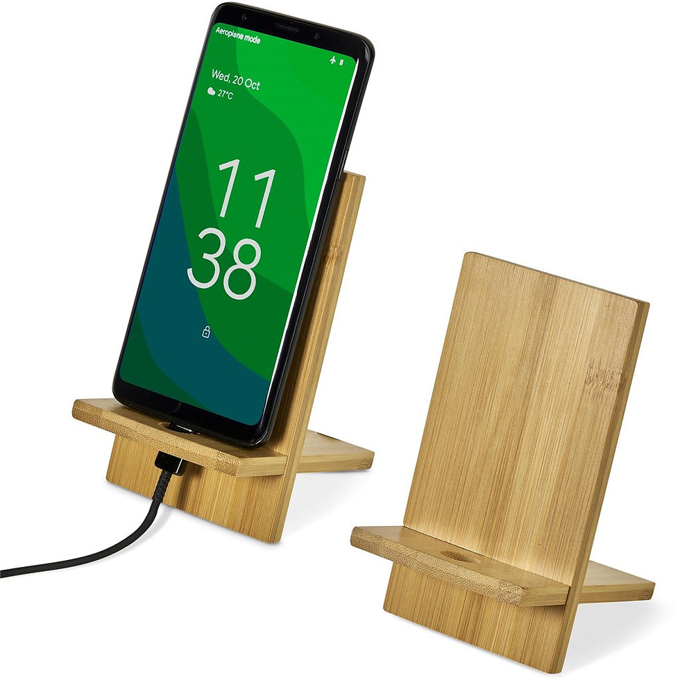 Thumbnail: Okiyo Ekslens Bamboo Phone Stand