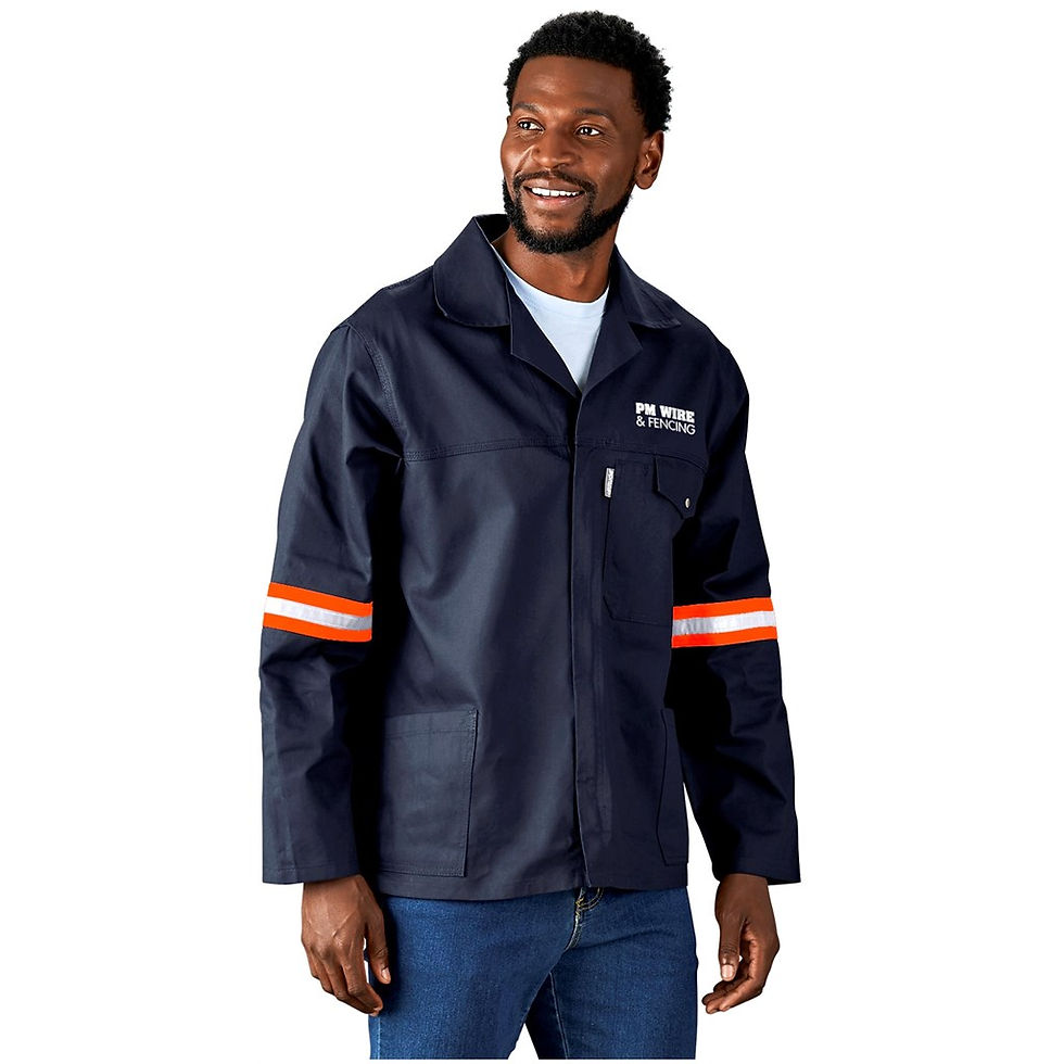 Thumbnail: Artisan Premium 100% Cotton Jacket - Reflective Arms & Back - Orange Tape