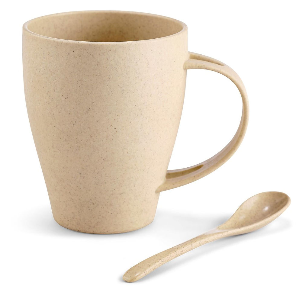 Thumbnail: Okiyo Kawai Wheat Straw Mug & Spoon - 350ml