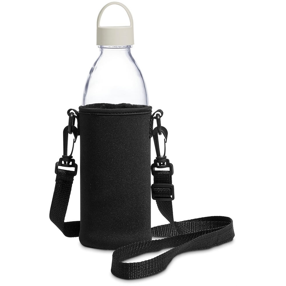 Thumbnail: Kooshty Hands-Free Glass Water Bottle – 850ml - Cream