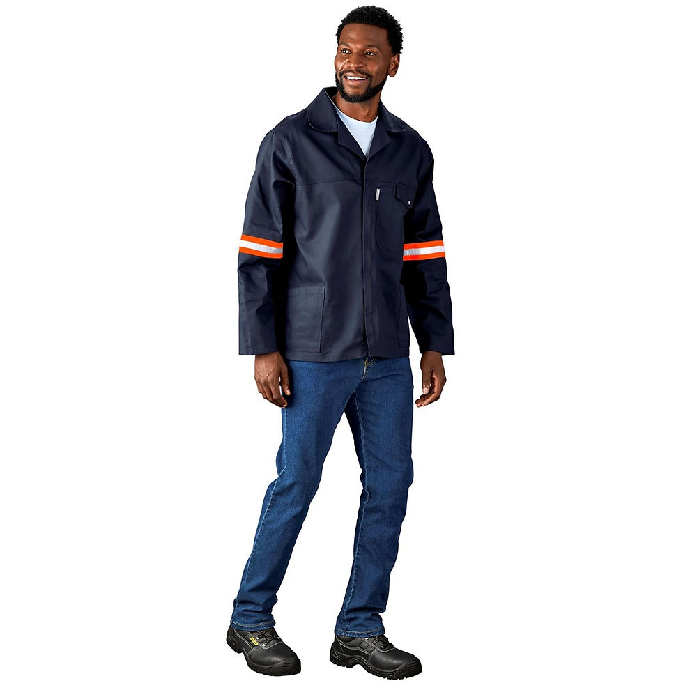 Thumbnail: Artisan Premium 100% Cotton Jacket - Reflective Arms - Orange Tape