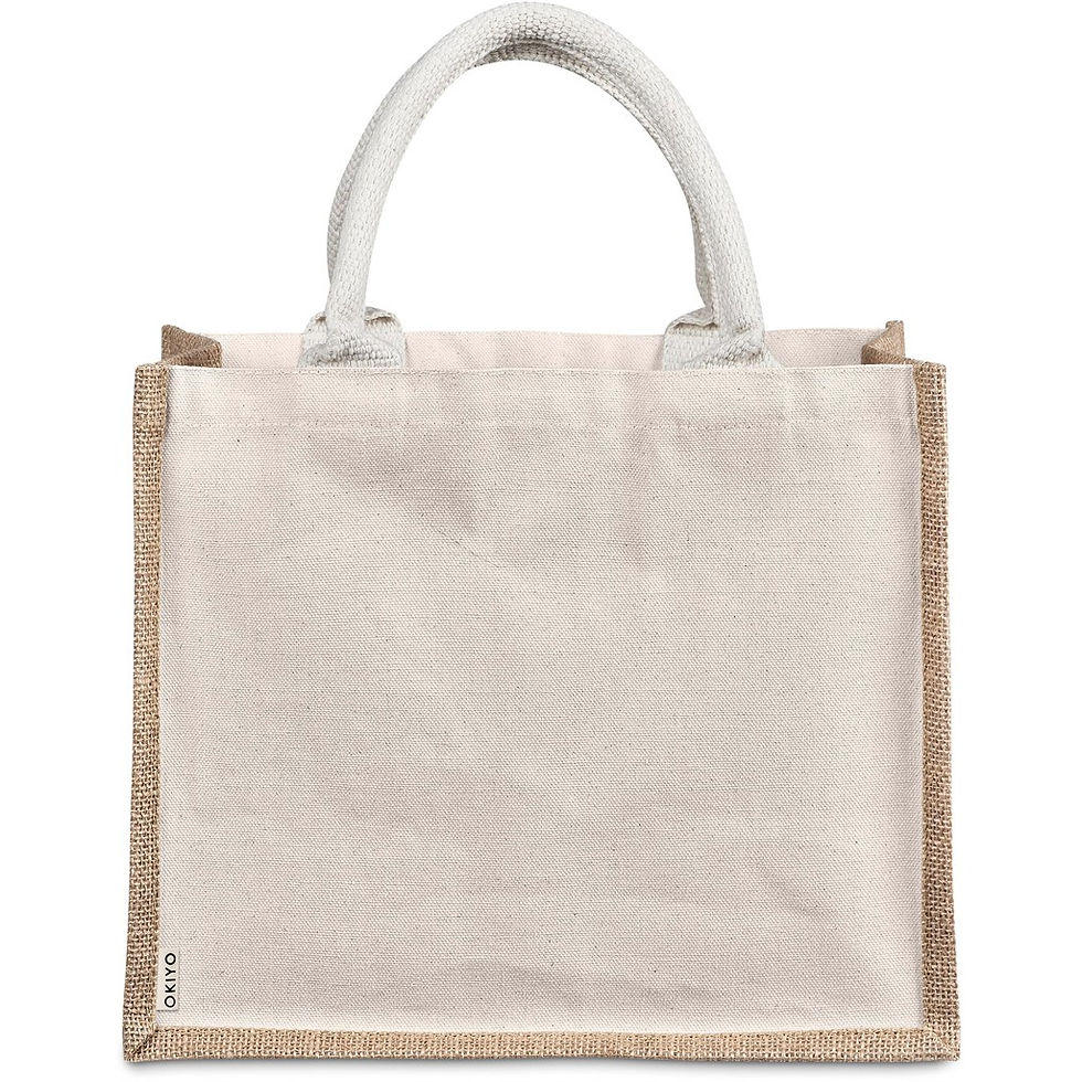 Thumbnail: Okiyo Chinsai Midi Jute & Cotton Tote