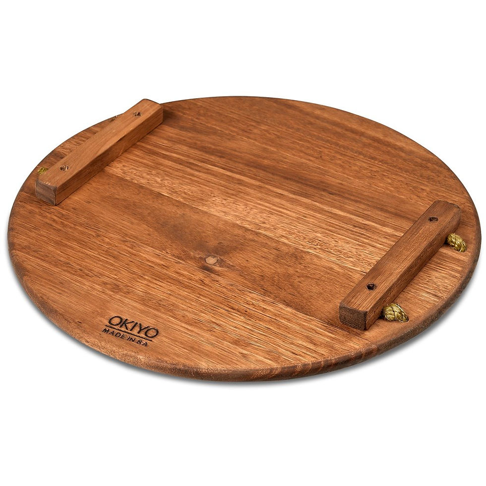 Thumbnail: Okiyo Homegrown Large Round Hardwood Food Platter