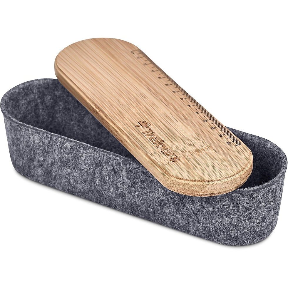 Thumbnail: Okiyo Byoga Recycled PET Felt & Bamboo Stationery Case