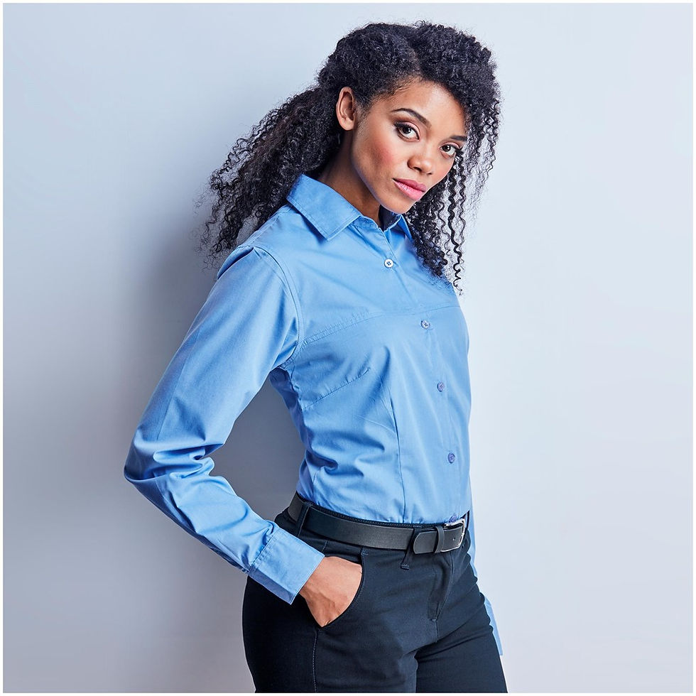 Thumbnail: Ladies Long Sleeve Empire Shirt