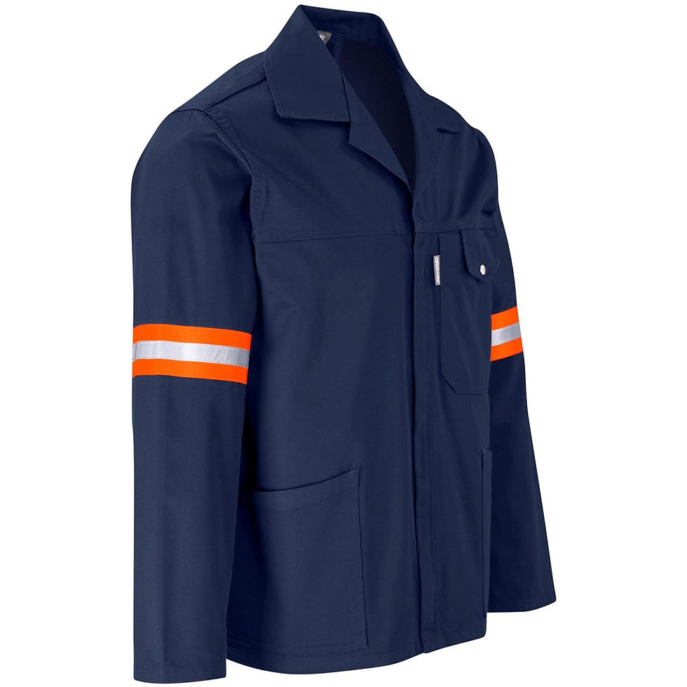 Thumbnail: Site Premium Polycotton Jacket - Reflective Arms - Orange Tape
