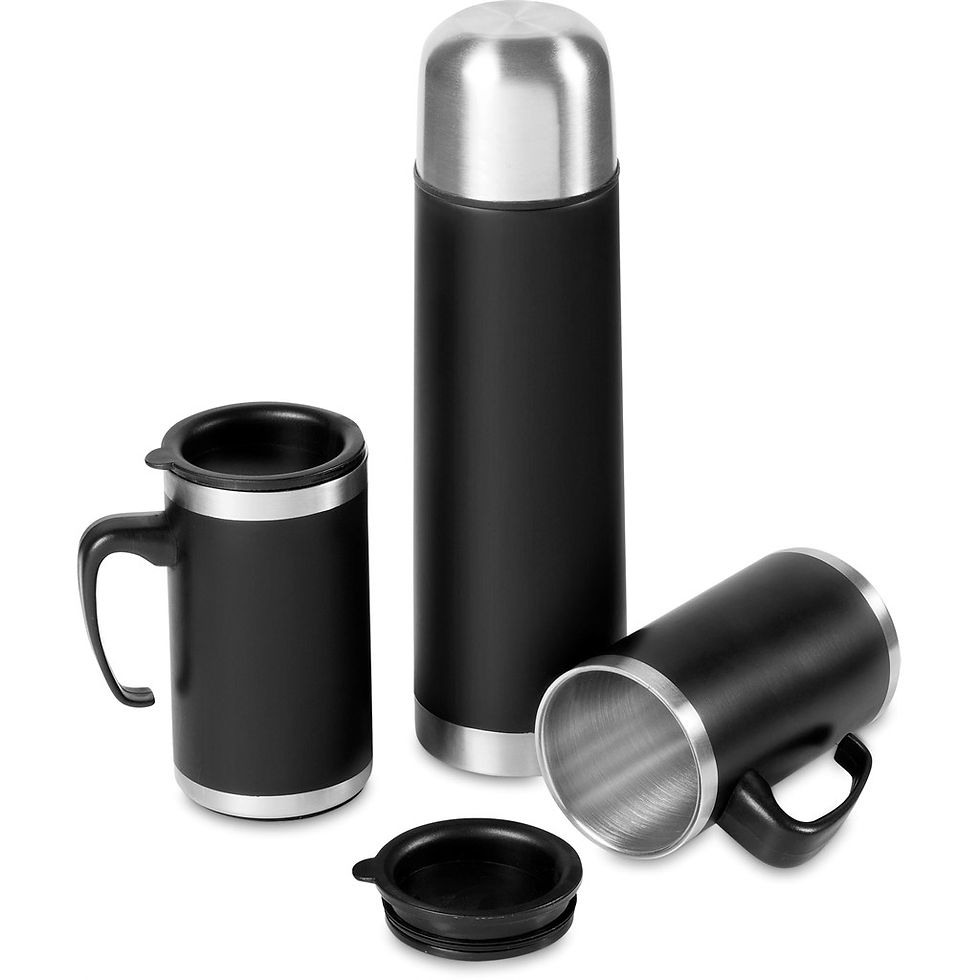 Thumbnail: Cardinal Stainless Steel Vacuum Flask & Mug Set