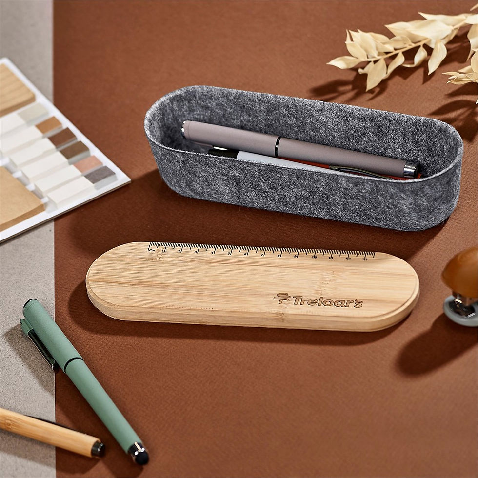 Thumbnail: Okiyo Byoga Recycled PET Felt & Bamboo Stationery Case