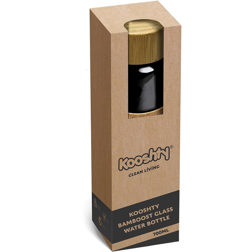 Thumbnail: Kooshty Bamboost Glass Water Bottle - 700ml