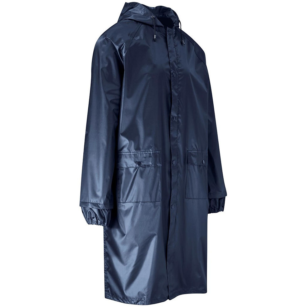 Thumbnail: Thunder Rubberised Polyester/Pvc Raincoat - Navy