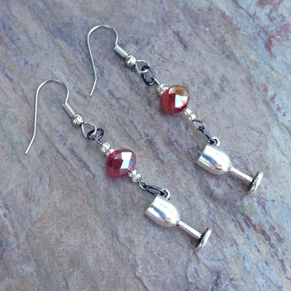 Thumbnail: Cabernet Wine Earrings