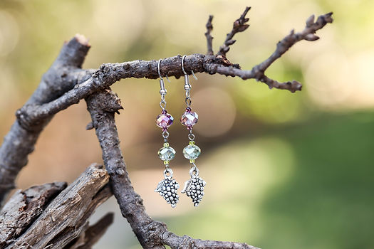 Dangle earrings and swarovski crystal jewelry