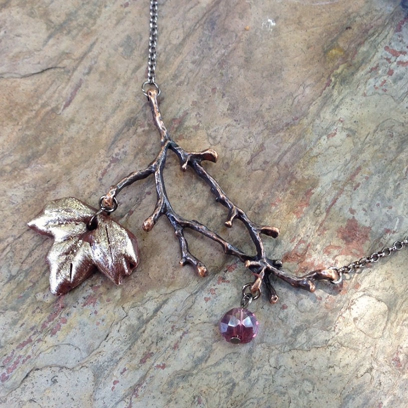 Thumbnail: Amethyst Leaf & Twig