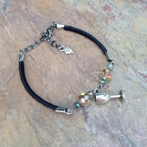 Wine Glass Bracelet sparklingvinedesign