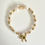 Thumbnail: White & Gold Beaded Bracelet