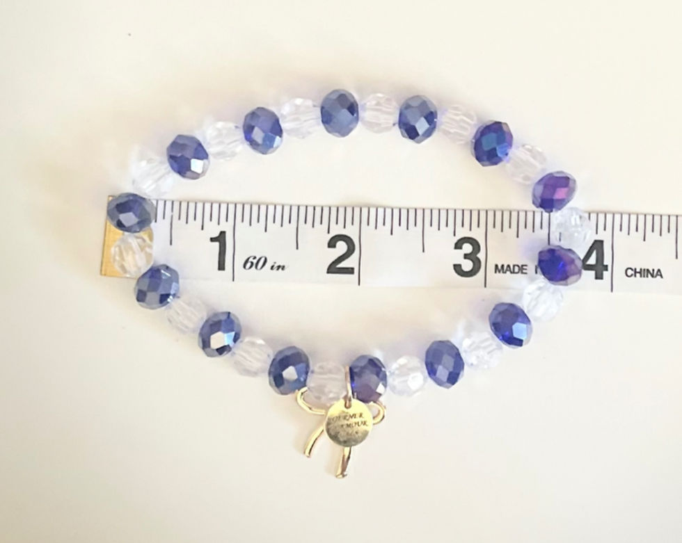 Thumbnail: Blue & Clear Beaded Bracelet