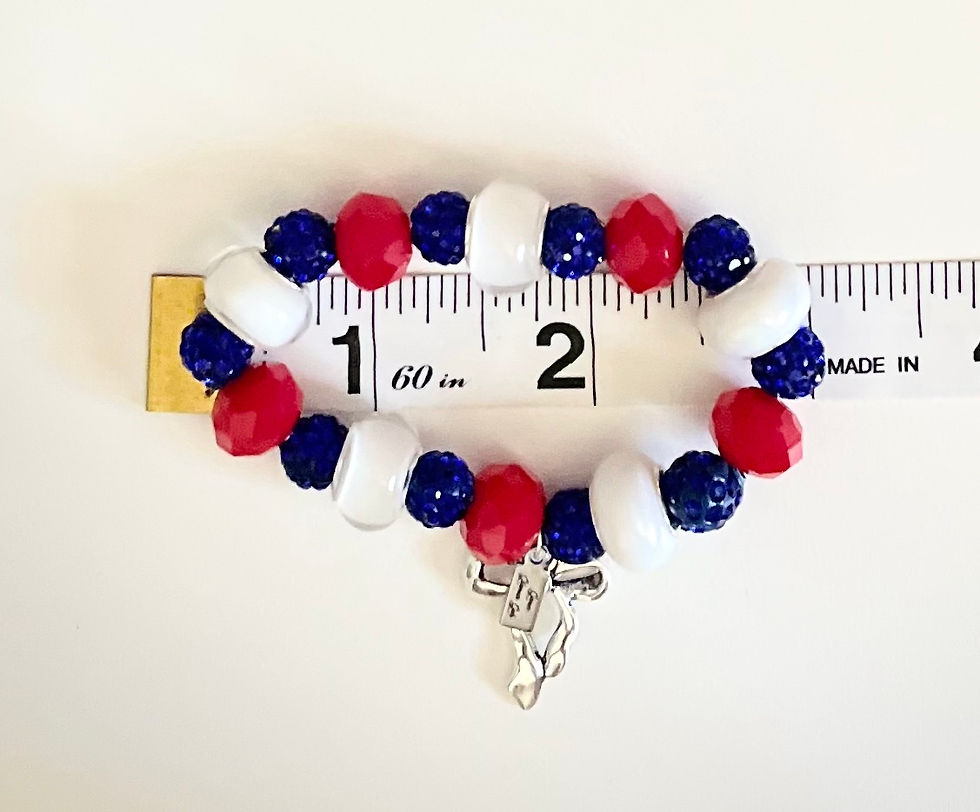 Thumbnail: Red, White, & Blue Beaded Bracelet