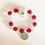Thumbnail: Red, White, & Silver Beaded Bracelet
